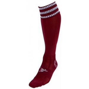 Precision Unisex Adult 3 Stripe Pro Soccer Socks / Maroon/White